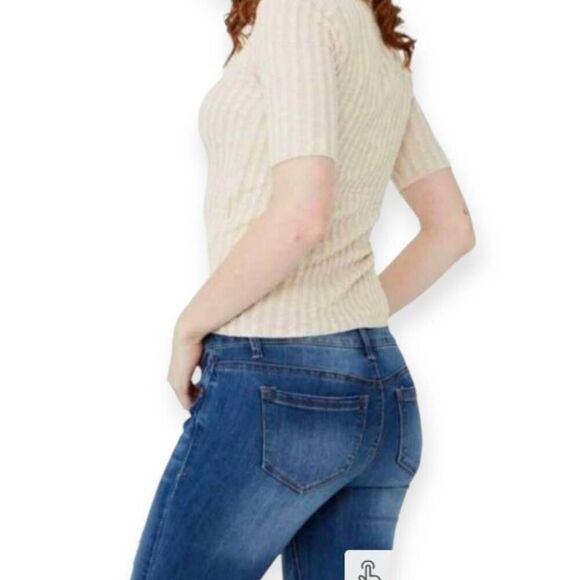 1822 DENIM SKINNY DISTRESSED BLUE JEANS SZ.31 EUC - Picture 3 of 9